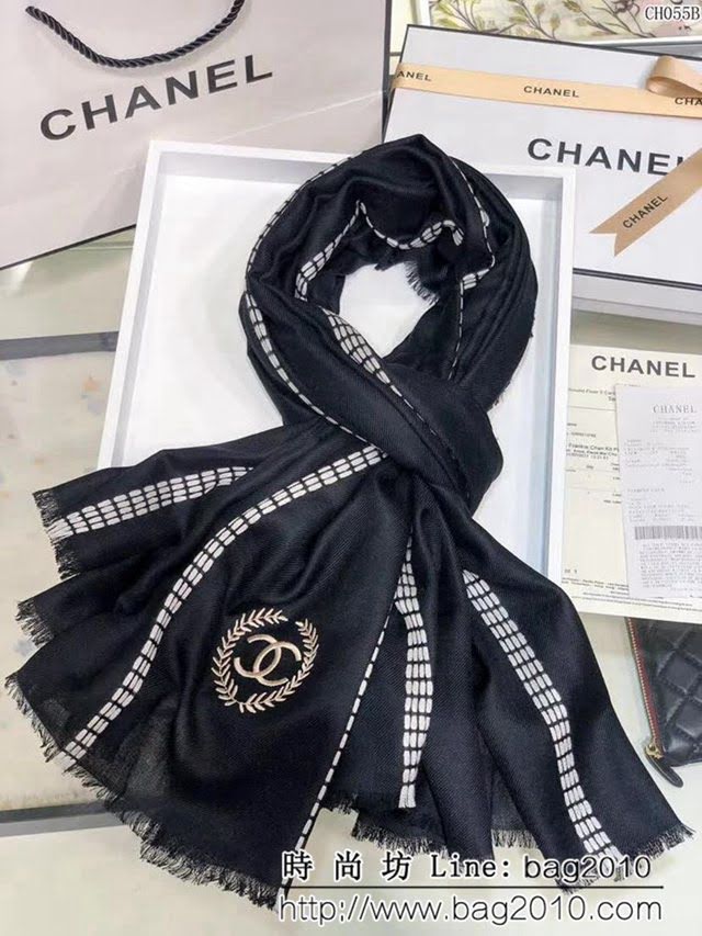 CHANEL香奈兒 2018年最新款羊絨長巾 CH055 LLWJ6055